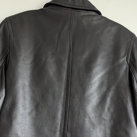 Danier Black Leather Jacket with Removable Thermal Insert - Picture 7 of 13
